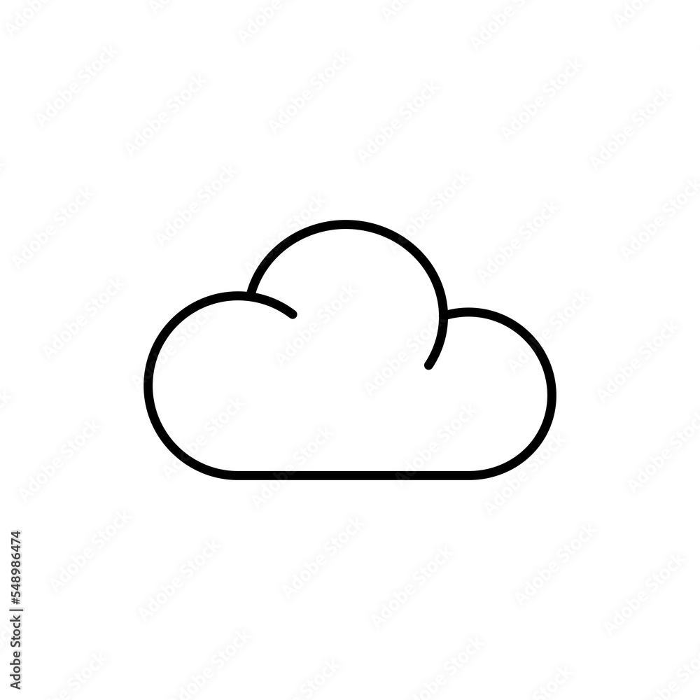 Cloud line icons. Weather, forecast, temperature, rain, precipitation, bad weather, overcast, season, dampness, meteorology. Weather concept. Vector black line icon on white background Cloud line icons. Weather, forecast, temperature, rain, precipitation, bad weather, overcast, season, dampness, meteorology. Weather concept. Vector black line icon on white background