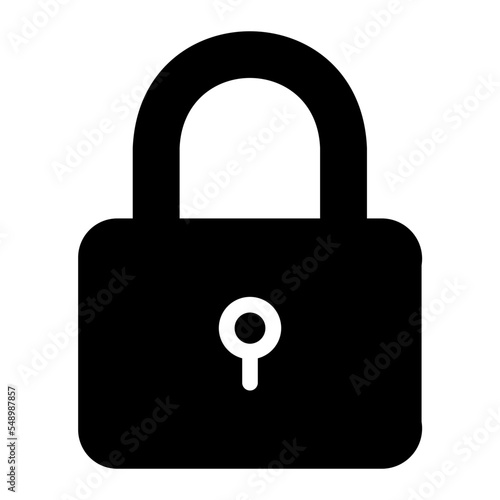 padlock glyph icon