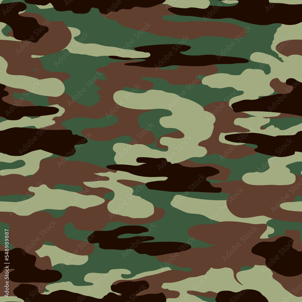 Fototapeta premium A camouflage military army camo seamless tilable pattern background