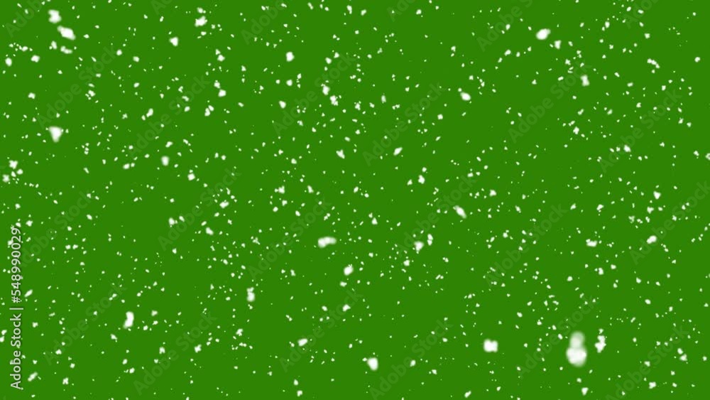 Snow falling on green screen background Snow falling on green screen background