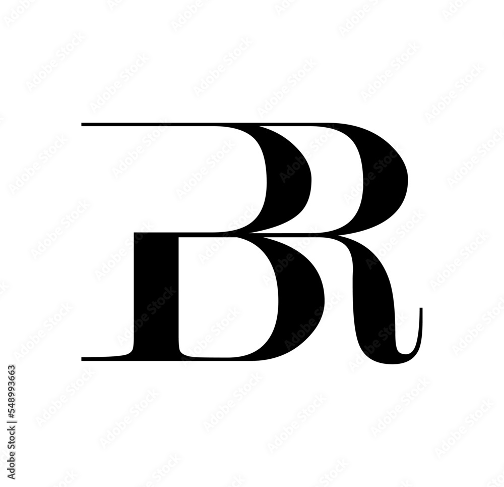 Monogram Logo vector Initial Letters BR Monogram Logo vector Initial Letters BR