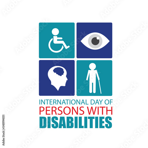 Vector Illustration of International Day of Persons with Disabilities. Simple and elegant design