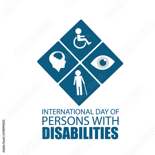 Vector Illustration of International Day of Persons with Disabilities. Simple and elegant design