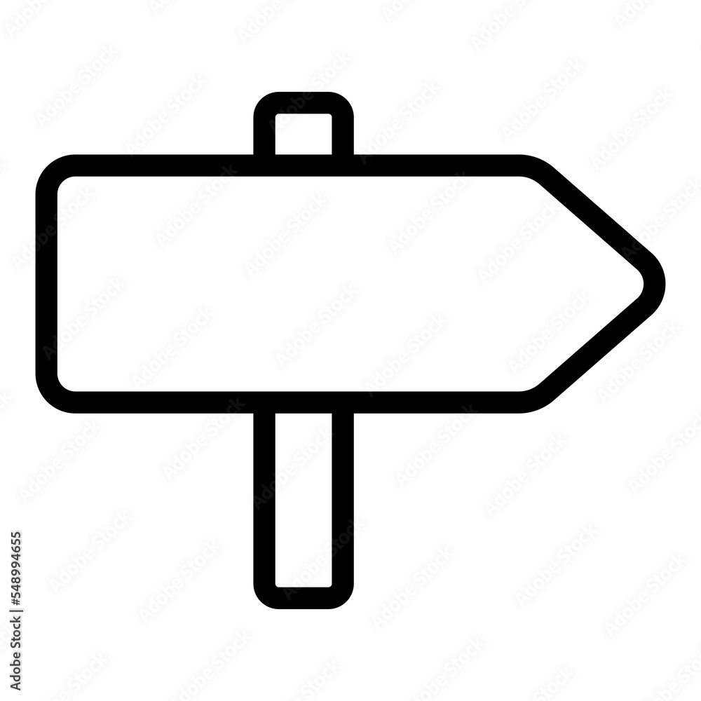 Direction line icon on white background Direction line icon on white background