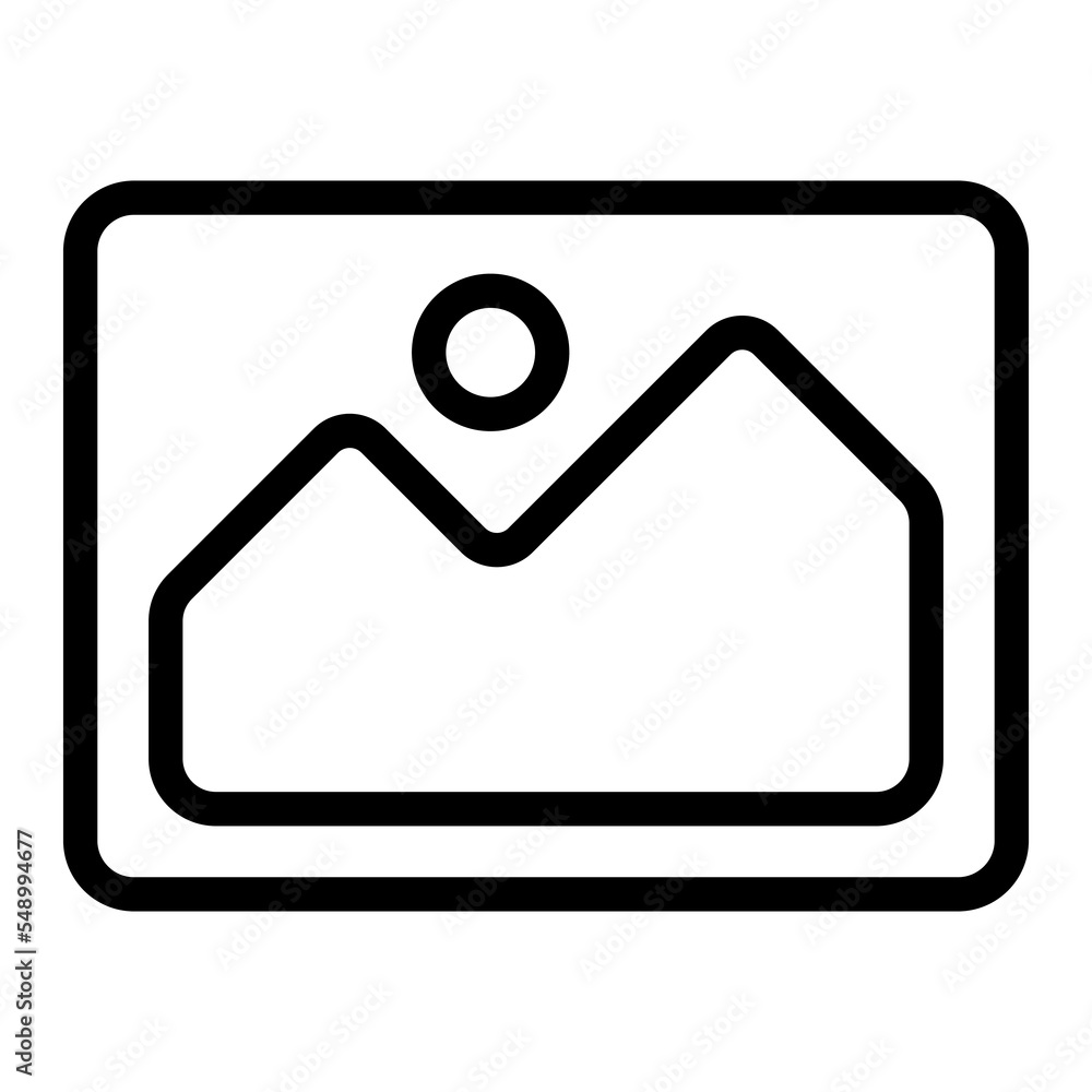 Photo line icon on white background Photo line icon on white background