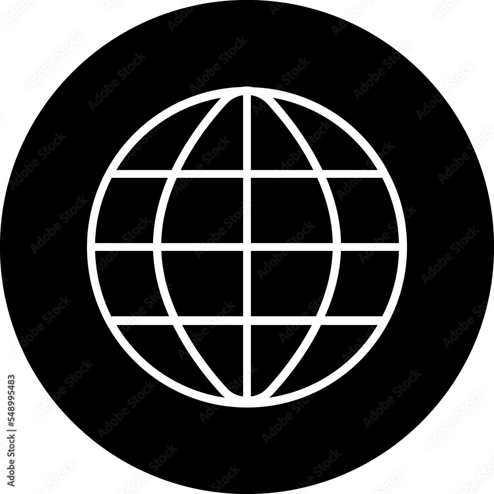 Earth Globe icon. Internet Earth Globe icon. Internet