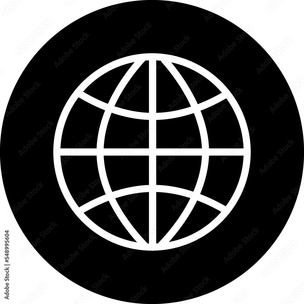 Earth Globe icon. Internet Earth Globe icon. Internet