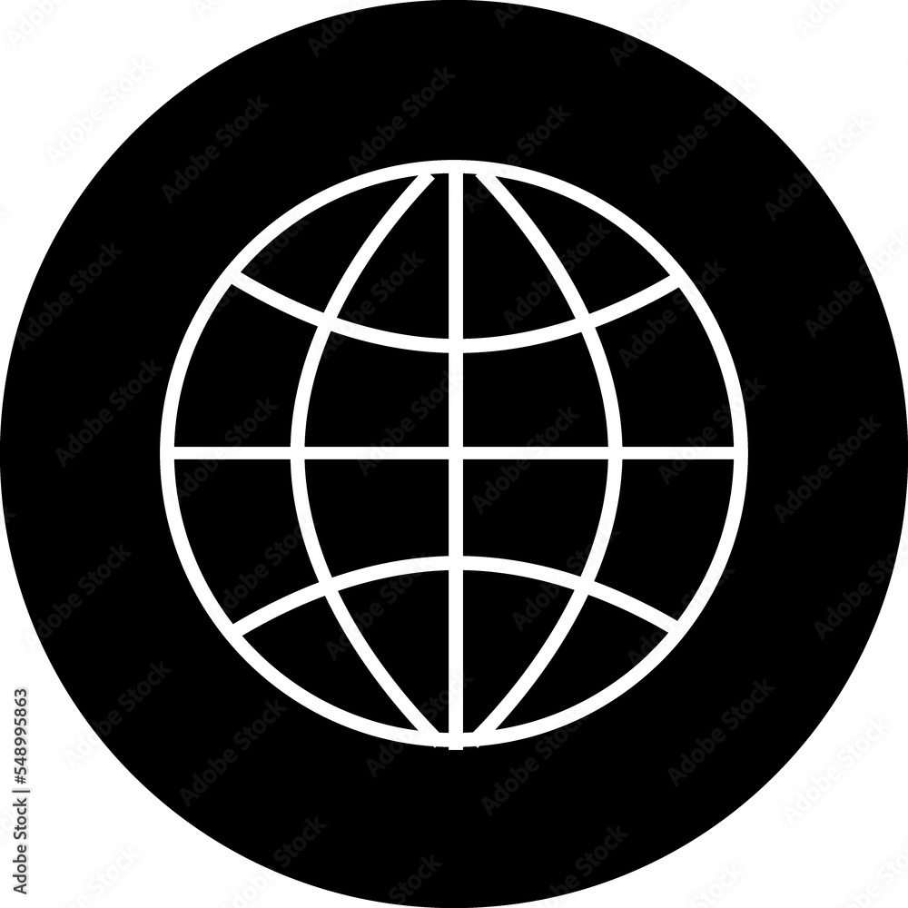 Earth Globe icon. Internet Earth Globe icon. Internet