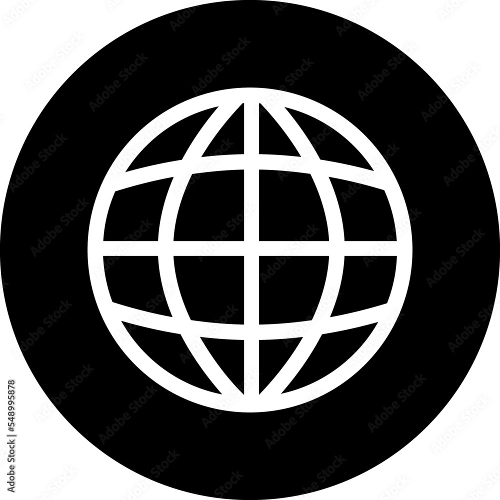 Earth Globe icon. Internet Earth Globe icon. Internet