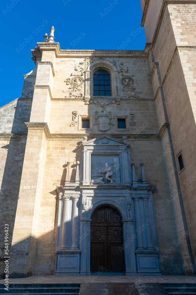 Fototapeta premium Royal Monastery of San Jerónimo in the city of Granada in Andalusia, Spain. Europe. September 30, 2022 