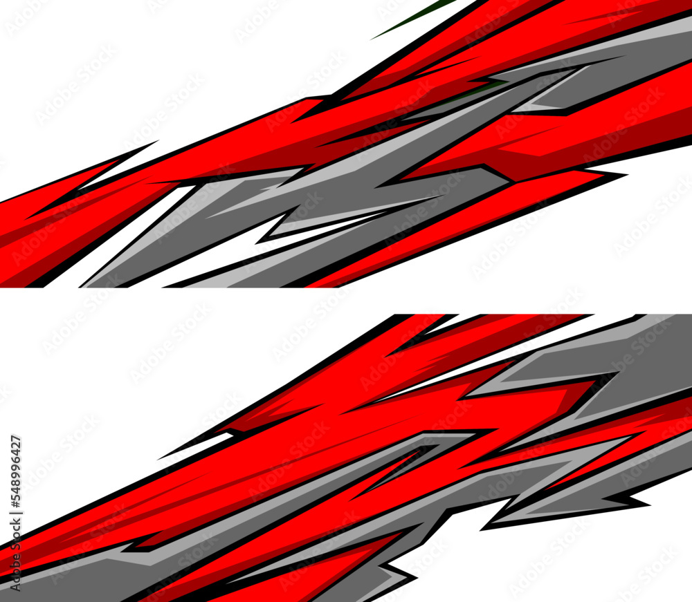 Side body graphic sticker set. Abstract racing design concept. Car decal wrap design for motorcycle, boat, truck, car, boat and more. Vector eps 10. Side body graphic sticker set. Abstract racing design concept. Car decal wrap design for motorcycle, boat, truck, car, boat and more. Vector eps 10.