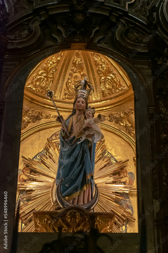 Obraz premium Sagrario Parish Church in the city of Granada in Andalusia, Spain. Europe. September 30, 2022 