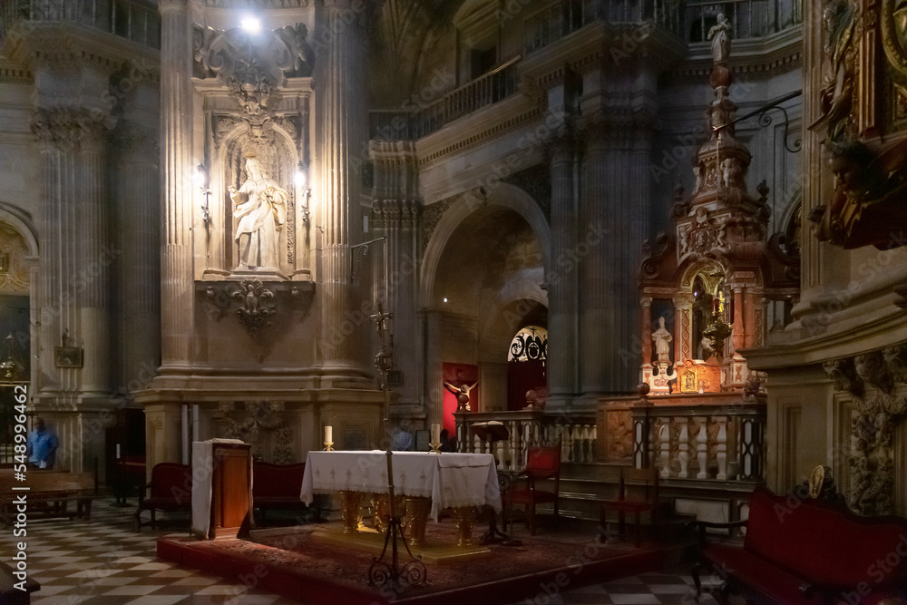 Sagrario Parish Church in the city of Granada in Andalusia, Spain. Europe. September 30, 2022
