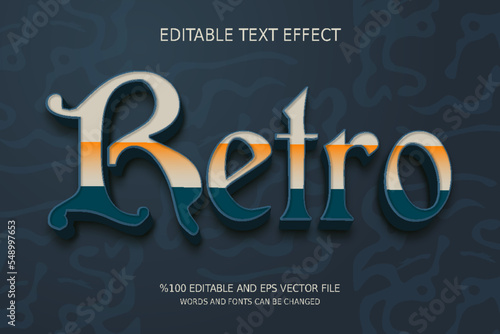 Editable Retro Text Effect