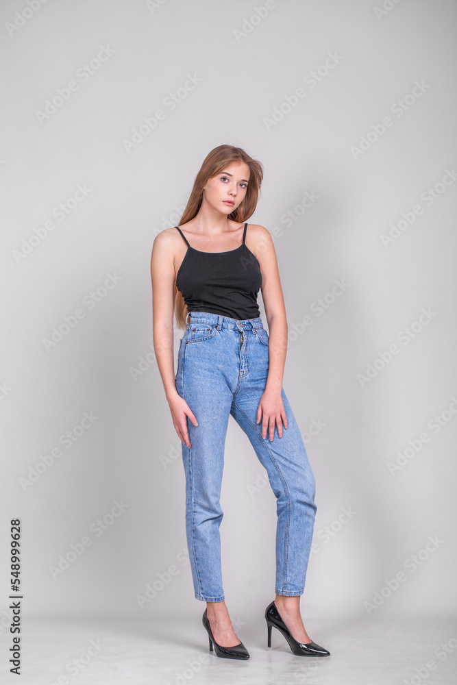 Fashion portrait of a young beautiful girl Fashion portrait of a young beautiful girl
