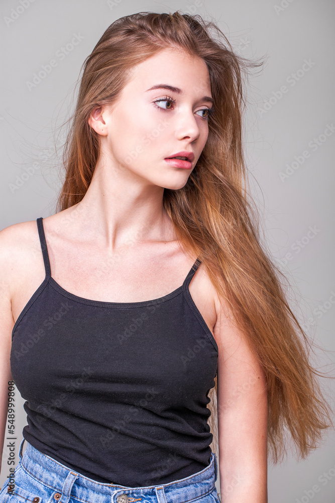 Close up portrait of a young beautiful woman Close up portrait of a young beautiful woman