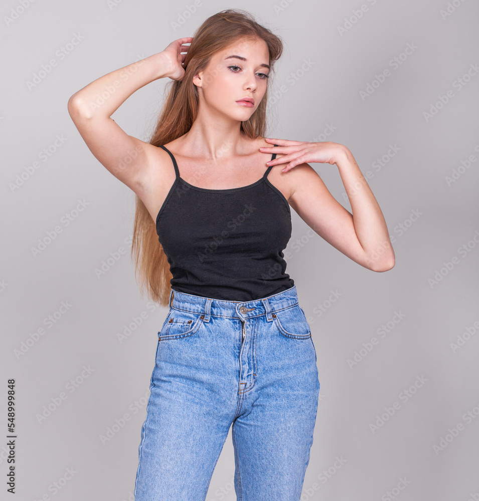 Close up portrait of a young beautiful woman Close up portrait of a young beautiful woman