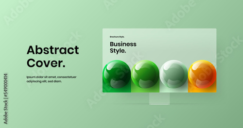 Unique computer display mockup landing page illustration. Vivid website vector design concept.