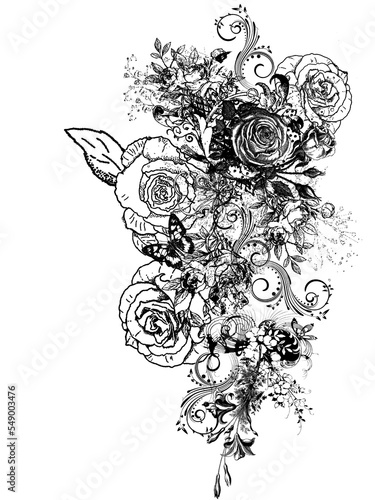 Abstract print design on plain base.
