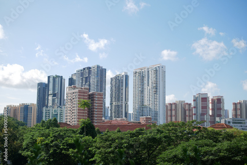 arial view of singapore city buildings sunny day  © Towfiqu Barbhuiya 