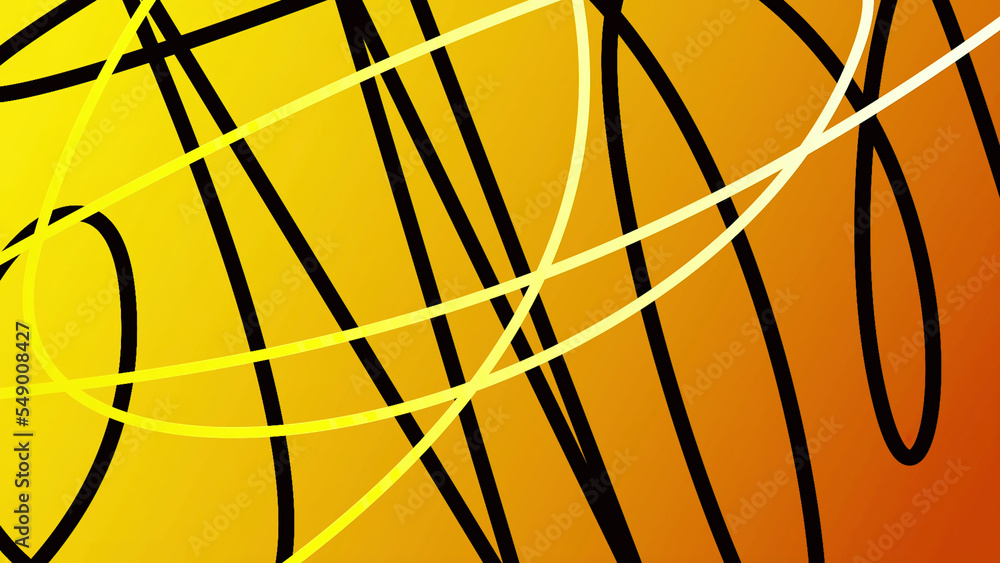 Stylish animation with moving curved lines. Motion. Animated background with moving curved lines