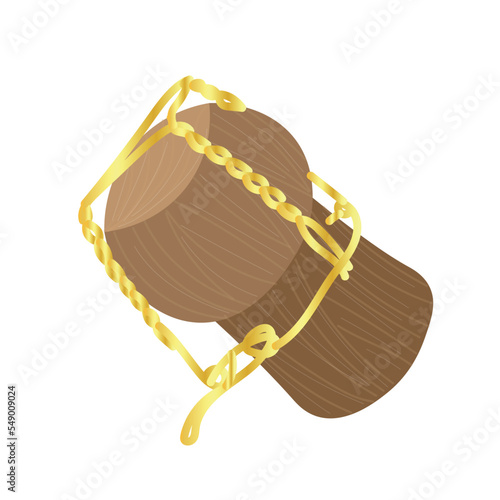 Cork of champagne bottle on white background