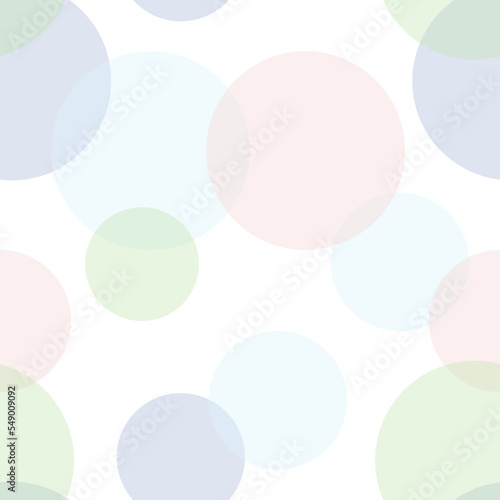 Wallpaper Mural Seamless pattern of colored translucent circles of different sizes. On a white background. Torontodigital.ca