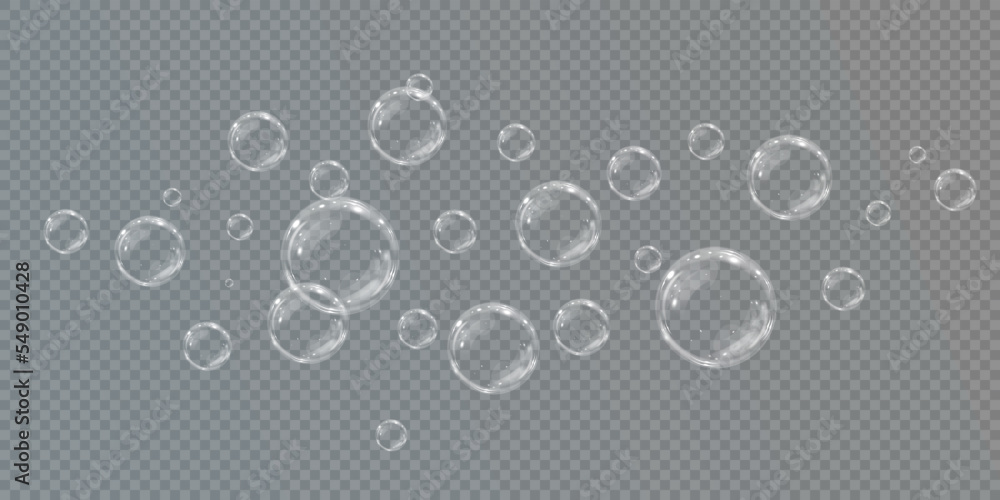 Bubble PNG. Collection of realistic soap bubbles. Bubbles are