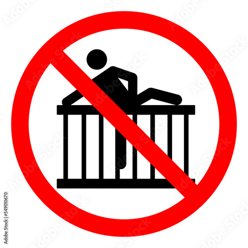 Do Not Climb Symbol Sign ,Vector Illustration, Isolate On White Background Label. EPS10