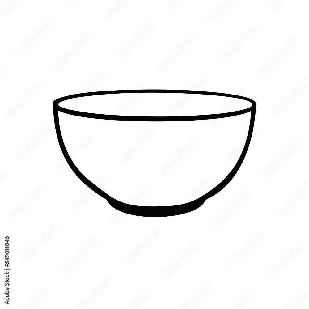 Soup dish bowl vector icon