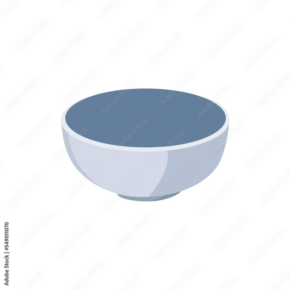 Empty bowl vector icon
