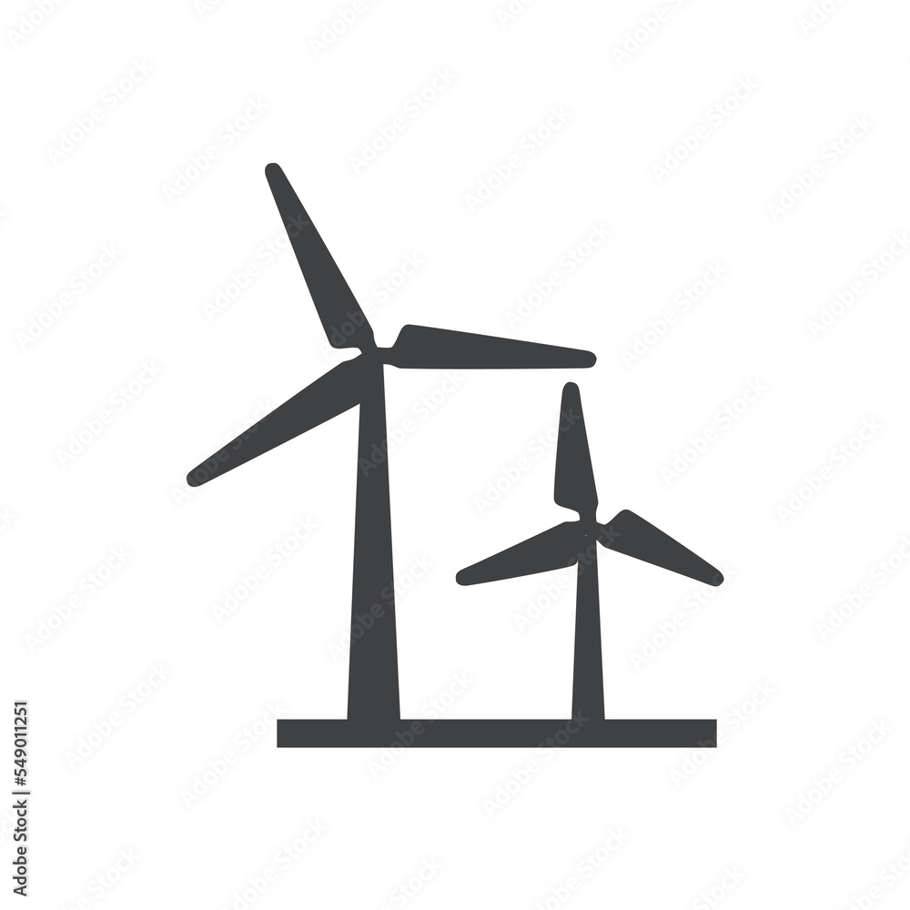 Wind power. Wind turbine vector icon Wind power. Wind turbine vector icon