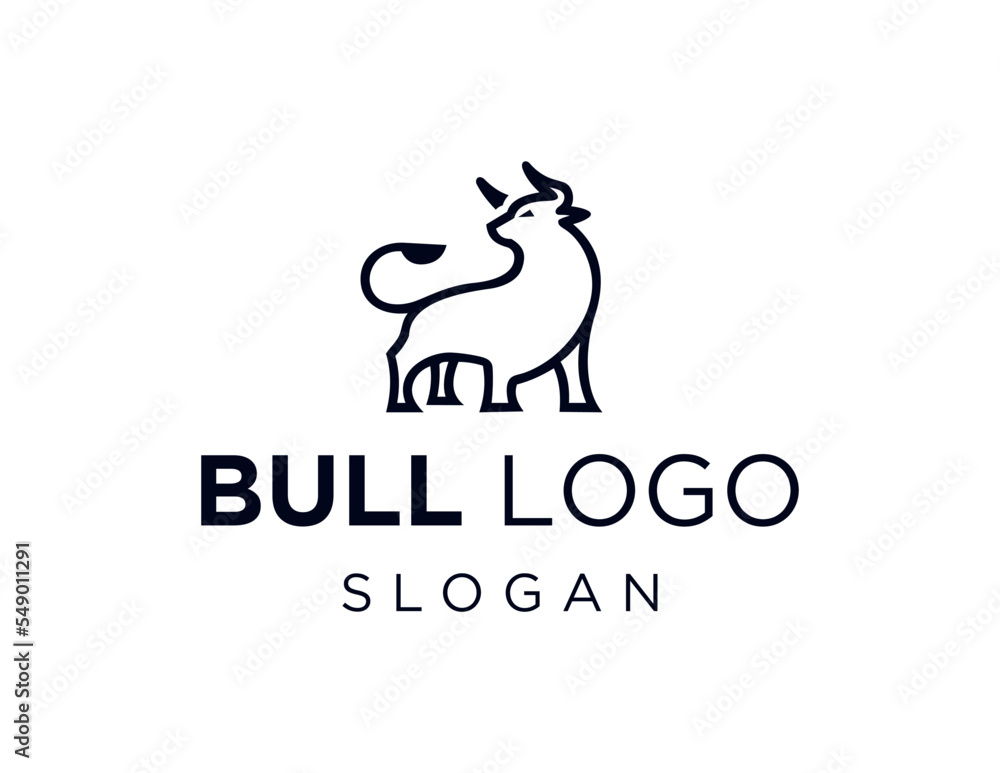 Logo design about Bull on white background. created using the CorelDraw application.