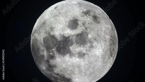 Moon animation with zoom, real camera motion blur