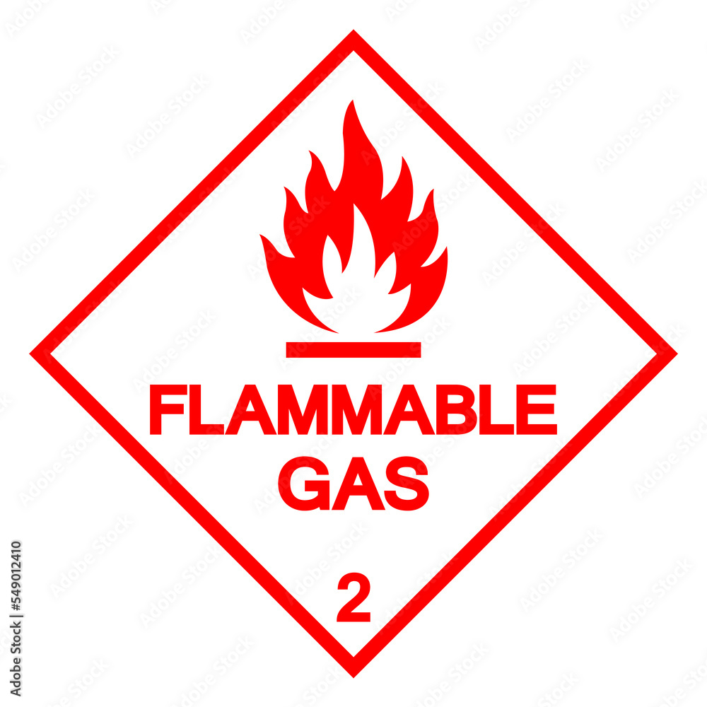 Class 2 Flammable Gas Symbol Sign ,Vector Illustration, Isolate On White Background Label .EPS10 Class 2 Flammable Gas Symbol Sign ,Vector Illustration, Isolate On White Background Label .EPS10