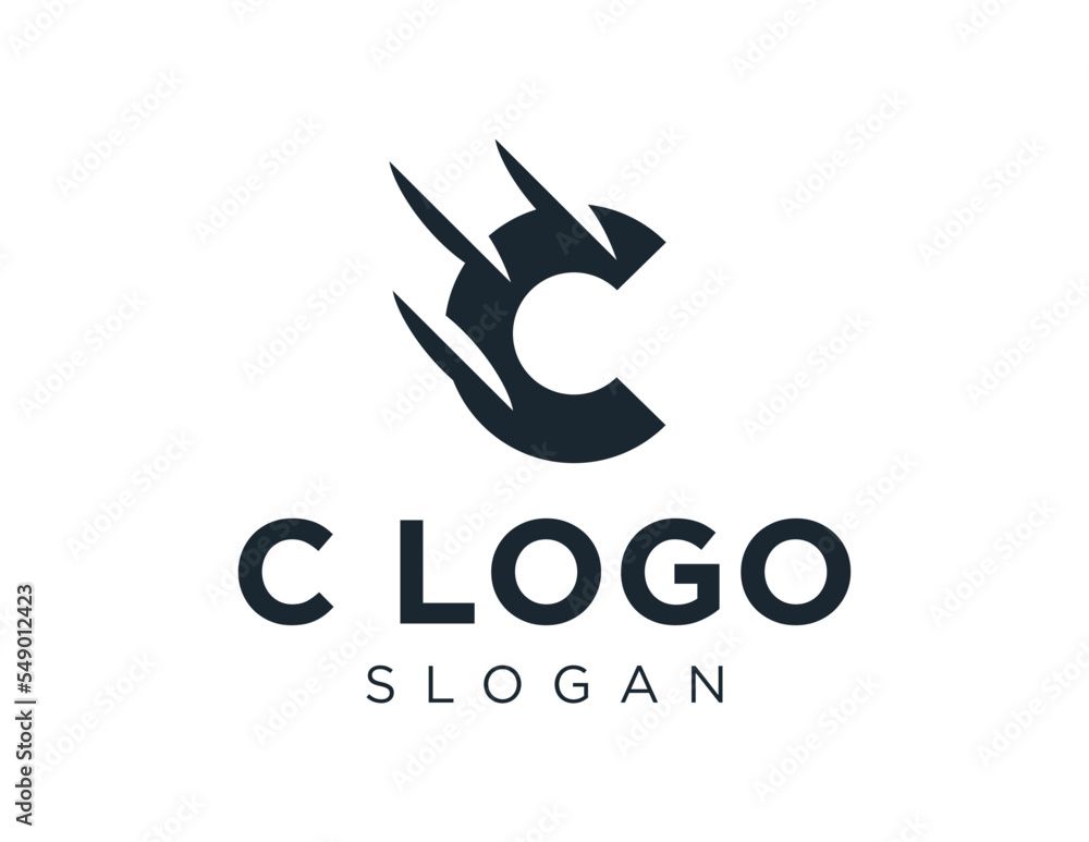 Fototapeta premium Logo design about C Letter on white background. created using the CorelDraw application.