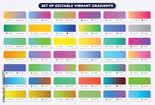 Vivid gradient squares. Minimalist multicolor squares, abstract 80s vibrant colors and modern gradients isolated vector set suitable for covers, calendar, brochure, invitation, cards