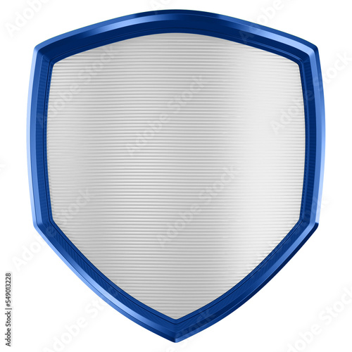 Escudo branco 3d para composição