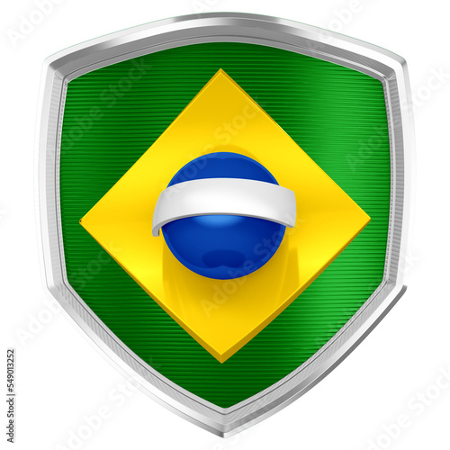 Escudo 3d do brasil