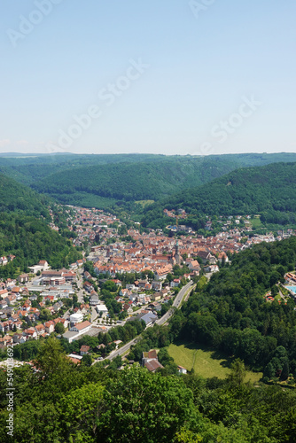 The panorama of Bad Urach, Baden Wuerttemberg, Germany