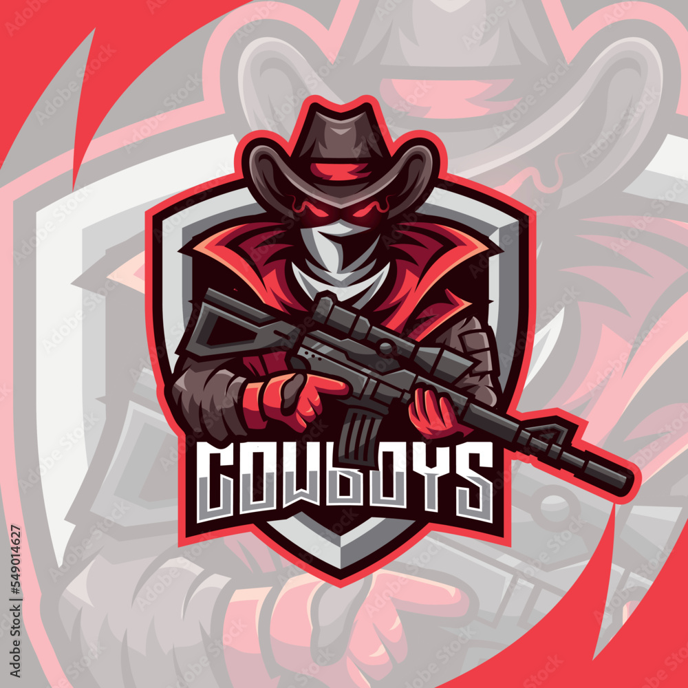 Esport logo cowboy for your professional team
