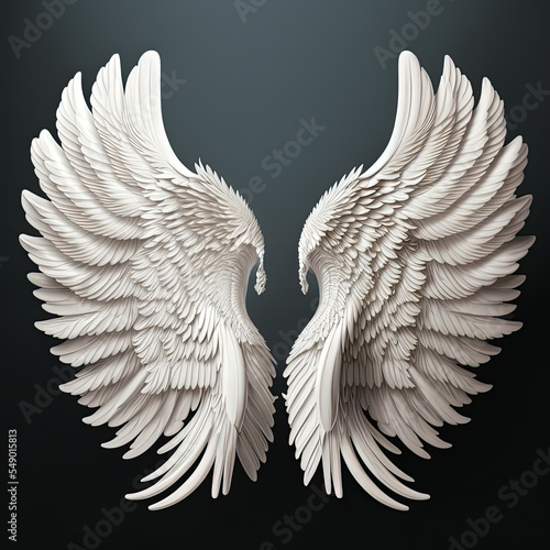 Angel wings in white