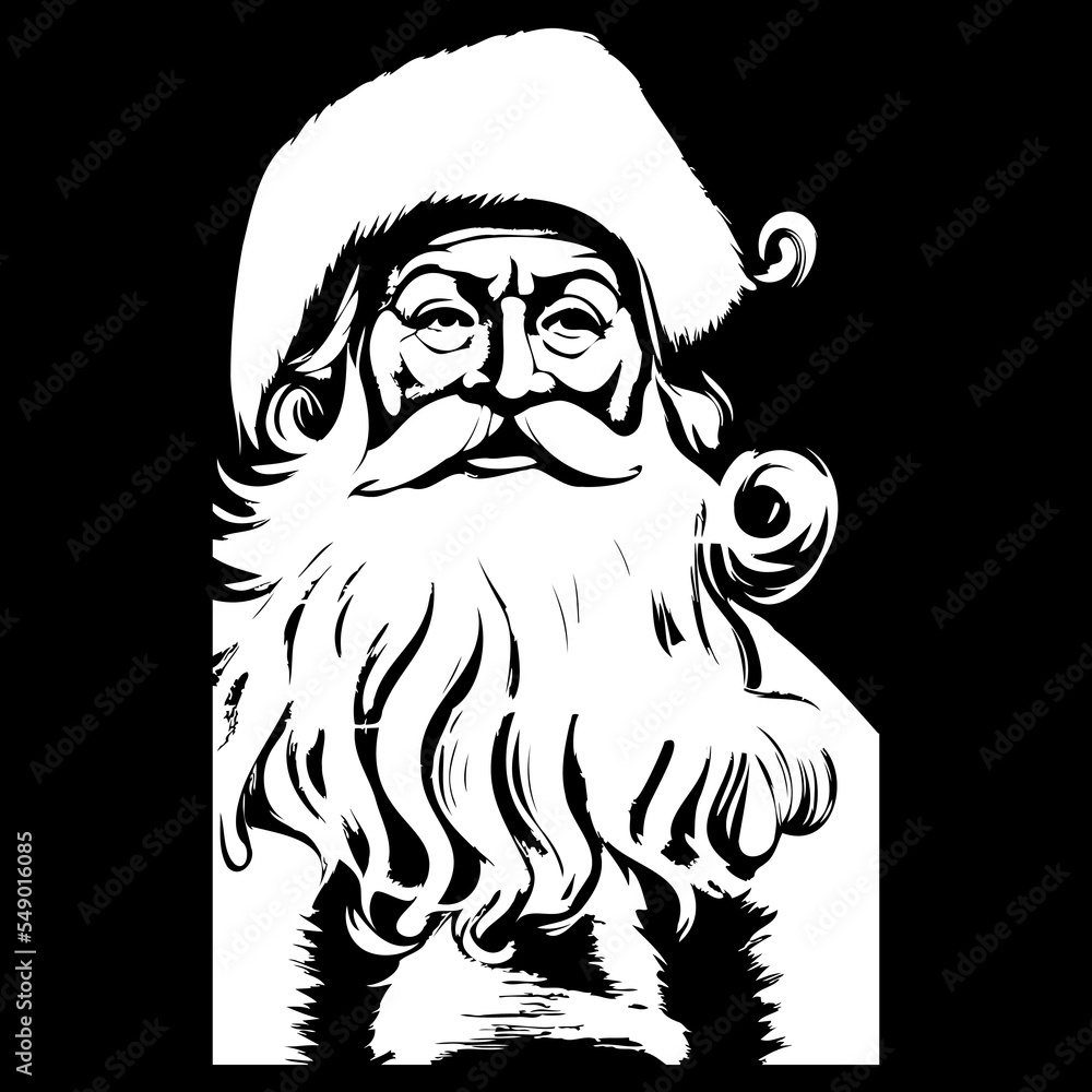 santa clause hand drawn vector black and white santa clause hand drawn vector black and white