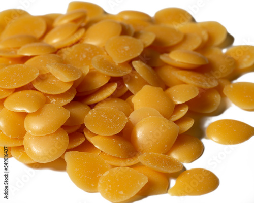 Candelilla Wax SP 75 isolated in a white background. Chemical ingredient for Cosmetics and Toiletries product.