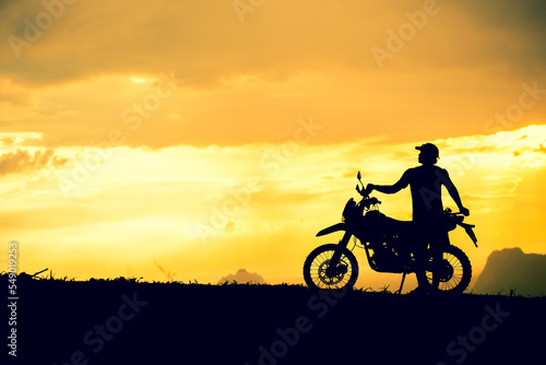 silhouette of a person riding a bike © STOCK PHOTO 4 U