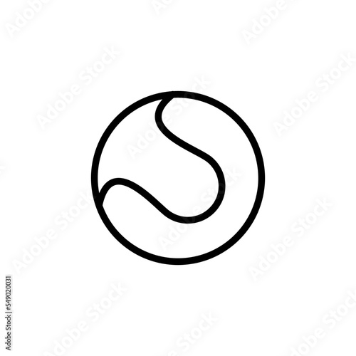 Tennis ball icon vector logo design template