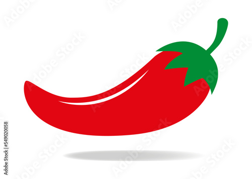Canvas Print Red chili peppers vector isolated on white background