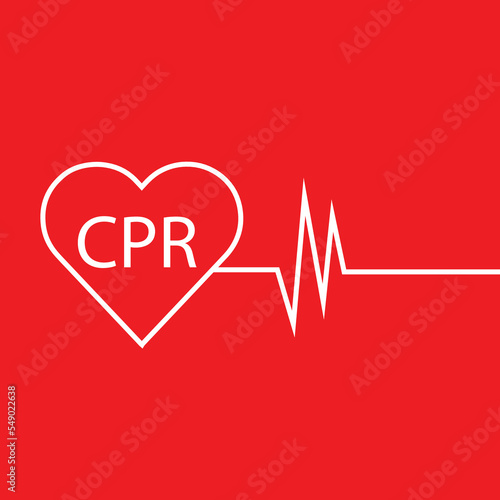 heart cpr medical icon vector design	
