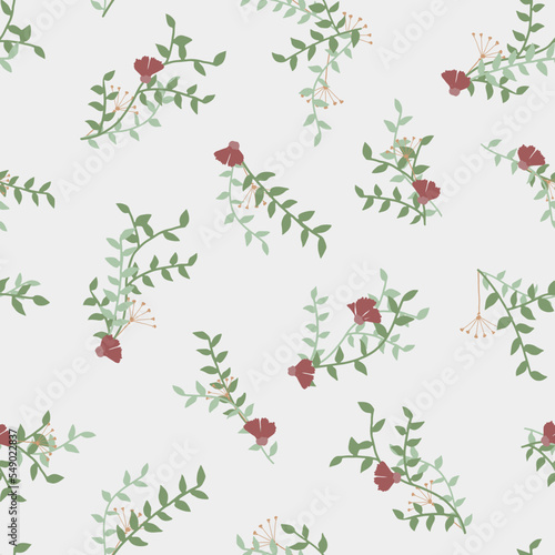 Seamless pattern bouquet of wildflower. Botanical natural vector Illustration,element for invitation,wedding, card, poster.