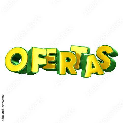 Selo ofertas 3d, selo ofertas em amarelo e verde